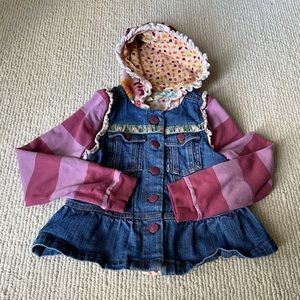 Matilda Jane Labyrinth denim jacket vest size 6